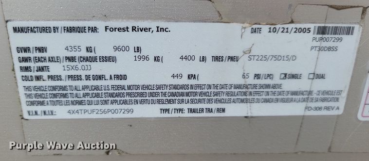 image for item LA9606 2006 Palomino Puma camper