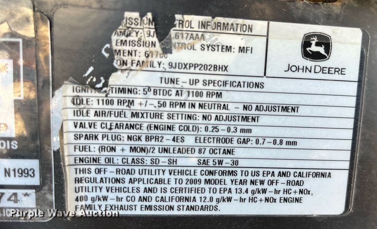 image for item LD9980 2009 John Deere Gator 620i utility vehicle