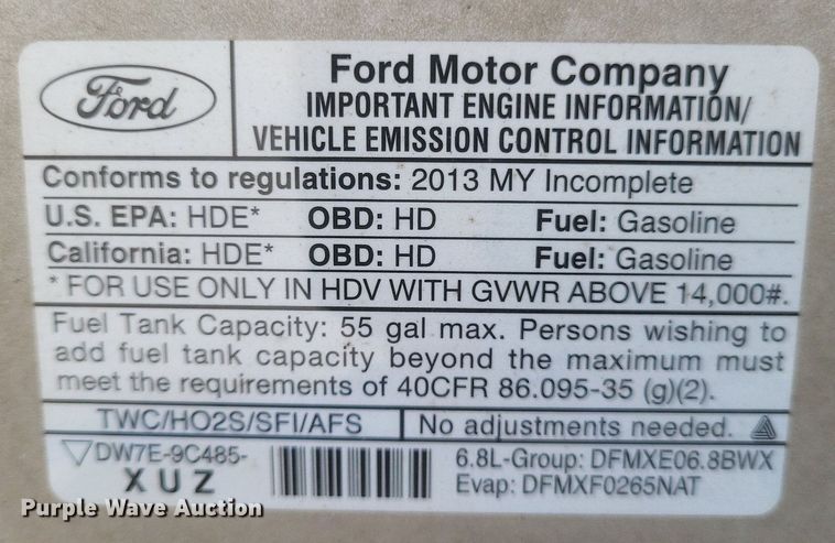 image for item MI9959 2013 Ford E450 Super Duty shuttle bus