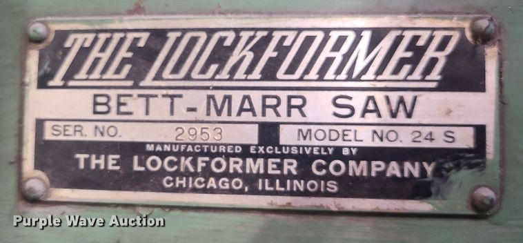 image for item MQ9631 Lockformer 24S bandsaw  