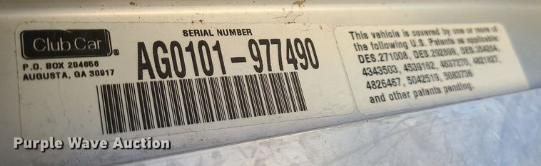 image for item MQ9663 Club Car golf cart