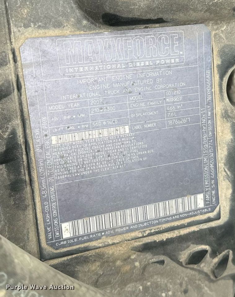 image for item NF9274 2009 International  PB10500 school bus