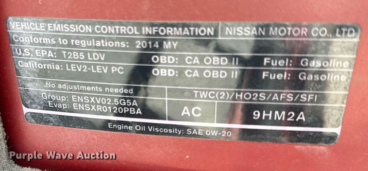 image for item NF9339 2014 Nissan   Altima 