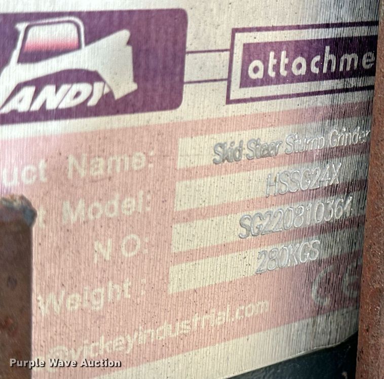 image for item NJ9293 Handy HSSG24X skid steer stump grinder