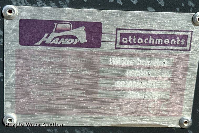 image for item NJ9294 Handy HSGB96 skid steer grader