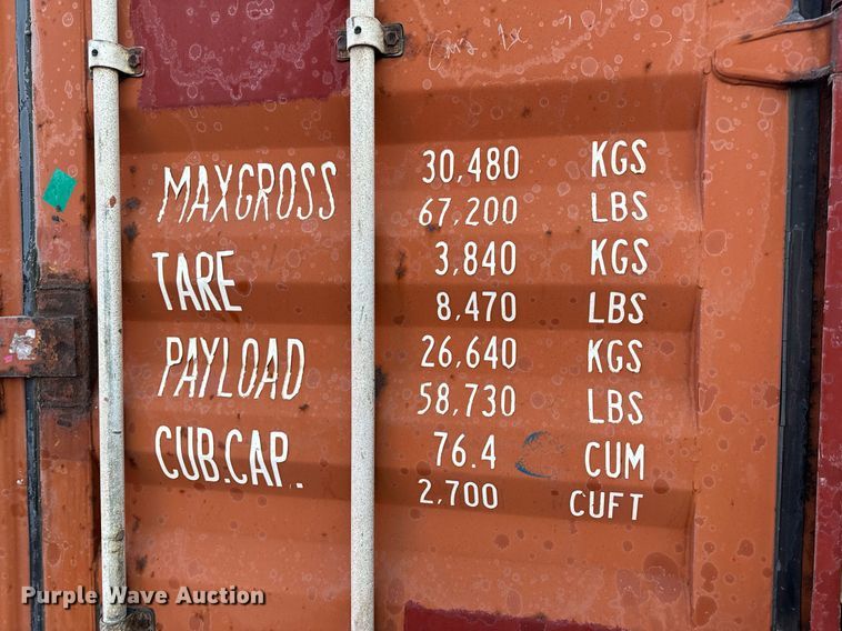 image for item NM9298 2008 CIMC shipping container 