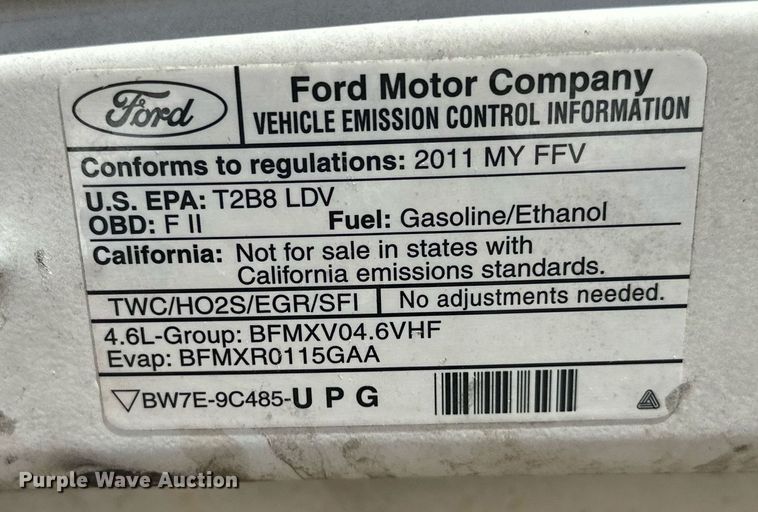 image for item NU9343 2011 Ford Crown Victoria Police Interceptor 