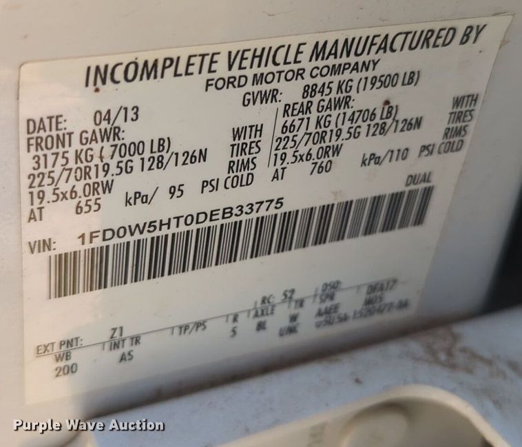 image for item OD9251 2013 Ford F550 Super Duty Crew Cab utility / service truck