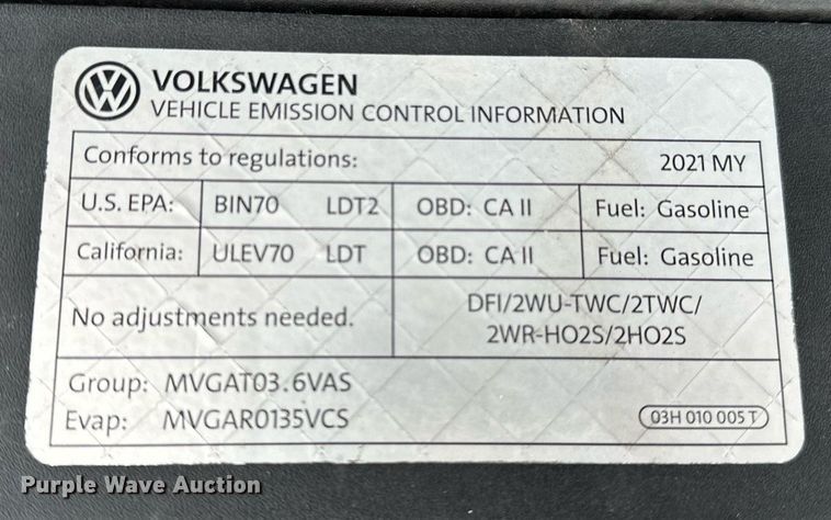 image for item OM9817 2021 Volkswagen  Atlas  SUV
