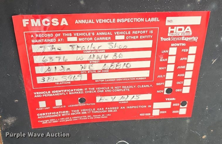 image for item DK0495 2007 Travalong equipment trailer