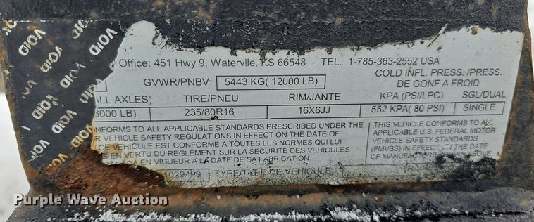 image for item DK0497 2011 Travalong equipment trailer