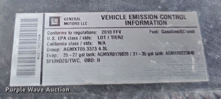 image for item DK0562 2010 Chevrolet Silverado 1500 Ext. Cab pickup truck