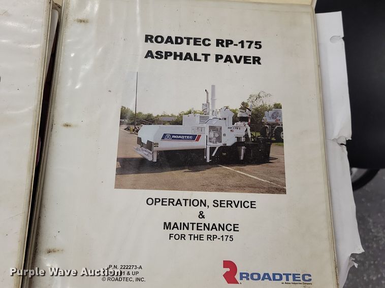 image for item DL7852 Roadtec RP175  paver