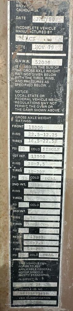 image for item DM2690 1980 Mack RL685LS ready mix truck