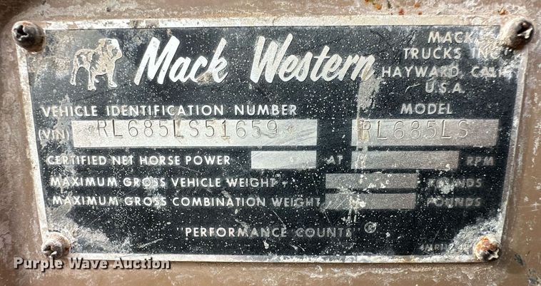 image for item DM2690 1980 Mack RL685LS ready mix truck