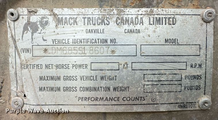 image for item DM2694 1974 Mack ready mix truck