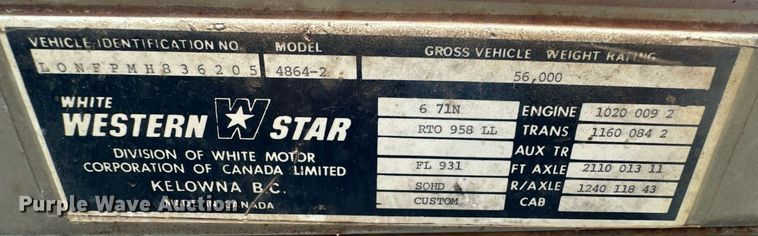 image for item DM2699 1979 White Western Star 4864-2 ready mix truck
