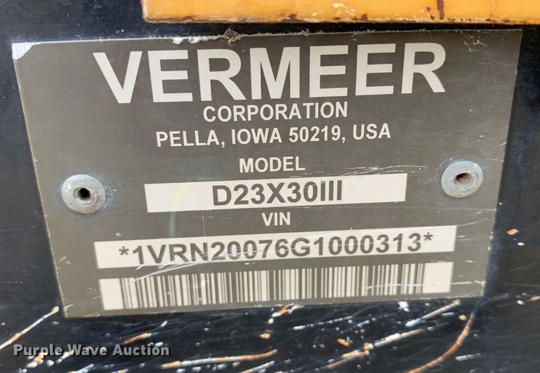 image for item DM7751 2016 Vermeer D23X30 Navigator S3 horizontal directional drill