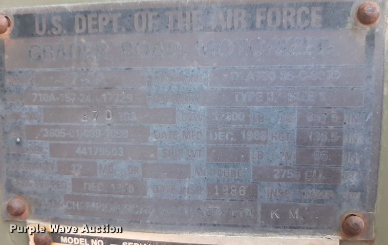 image for item DP2612 1986 Champion 710A motor grader