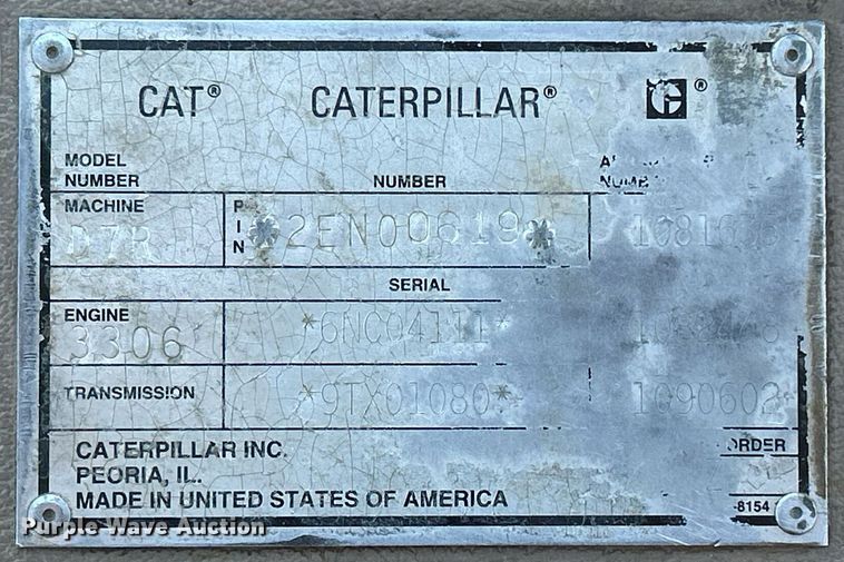 image for item DS0808 1998 Caterpillar D7R dozer