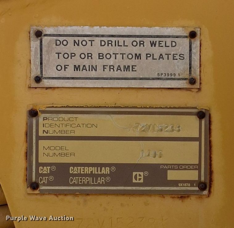 image for item DS2901 1992 Caterpillar  140G motor grader