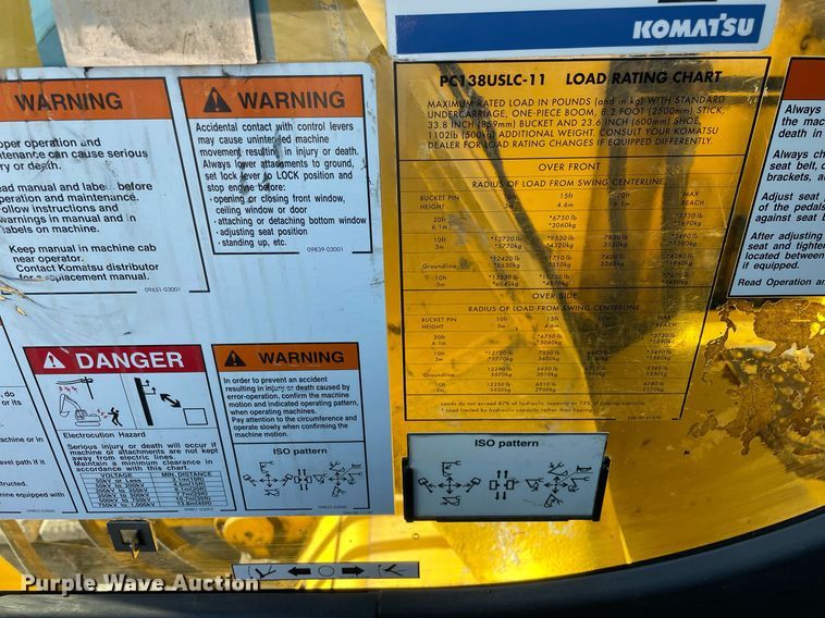 image for item DS5397 2018 Komatsu  PC138USLC-11 excavator