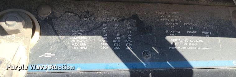 image for item DS7288 Miller Bobcat 225NT welder/generator