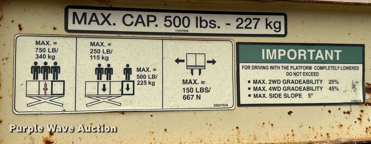 image for item DV9807 1997 JLG 40RTS scissor lift