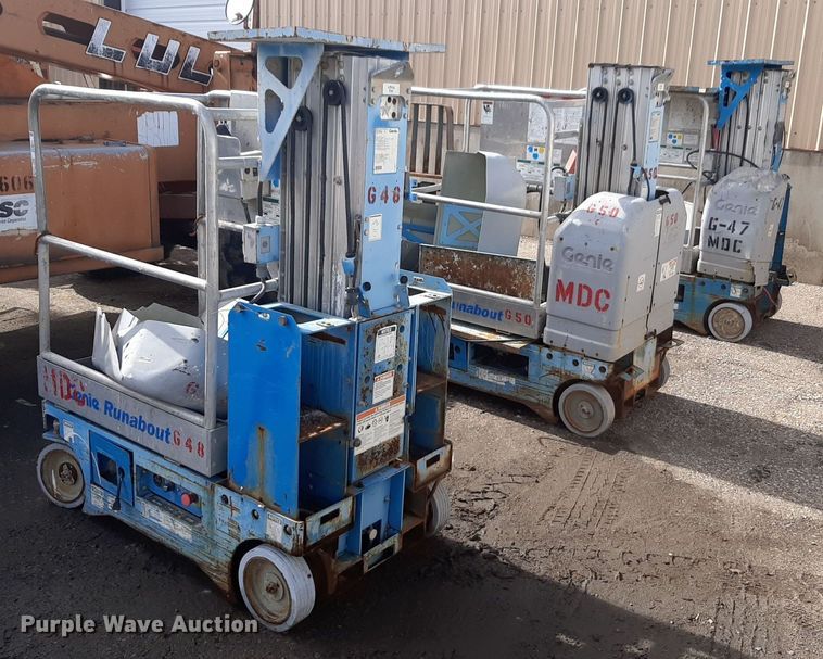 image for item DV9811 (3) Genie Runabout vertical lifts