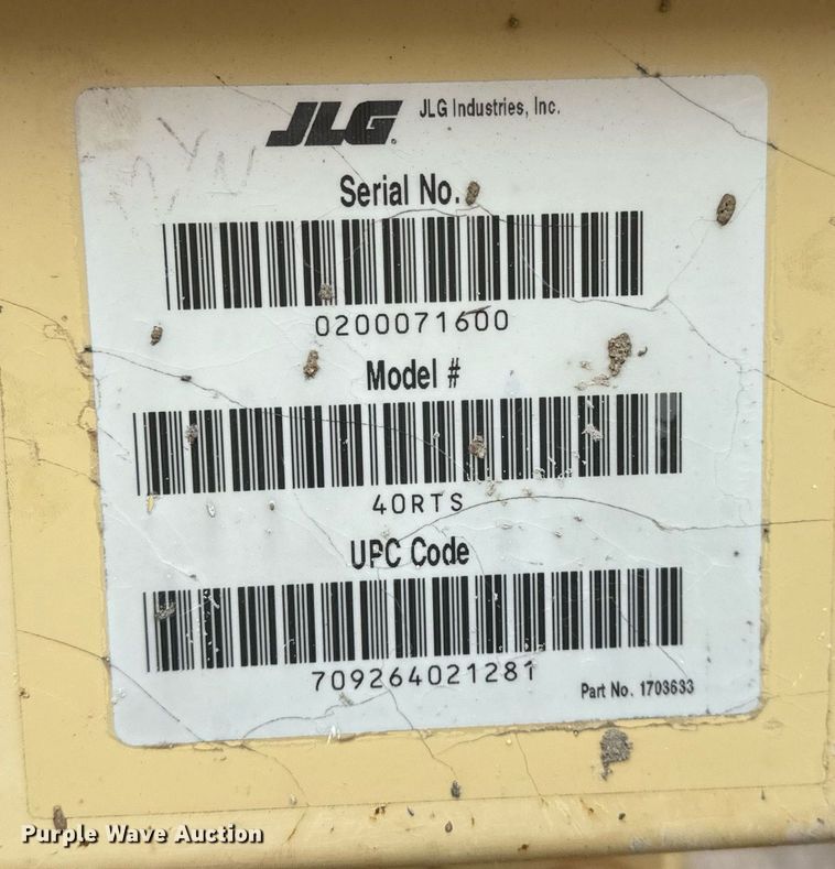 image for item DV9861 JLG 40RTS scissor lift