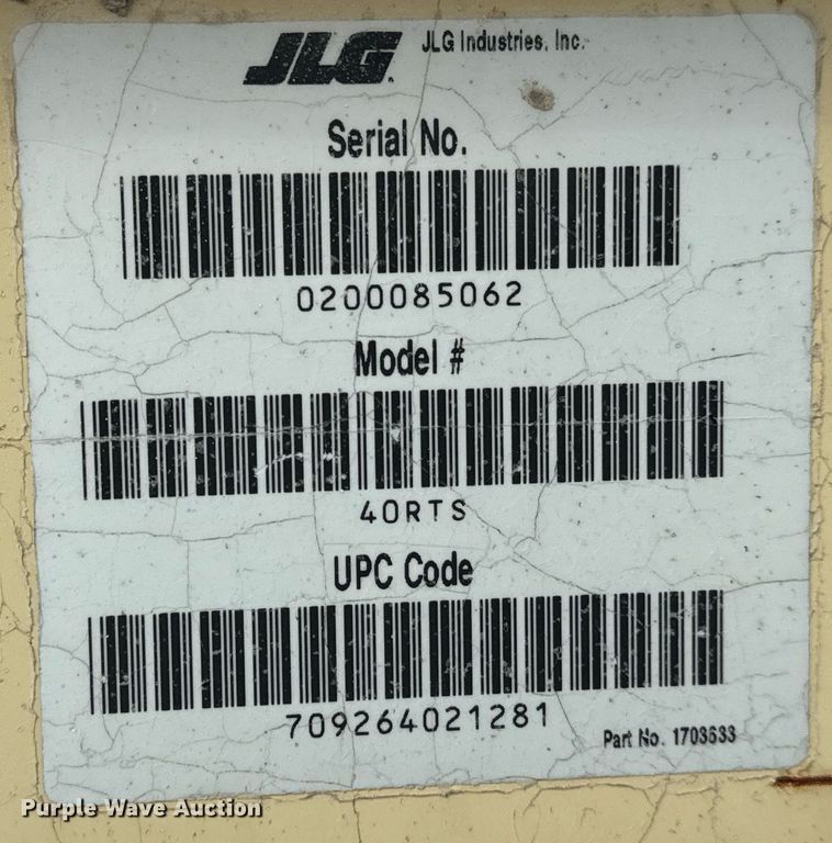 image for item DV9865 2001 JLG 40RTS scissor lift