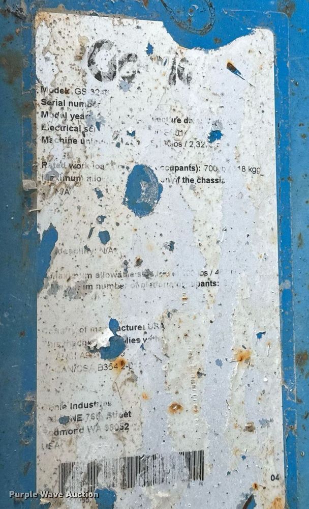 image for item DV9868 Genie GS-3246 scissor lift