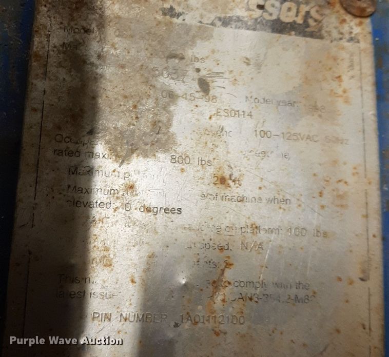 image for item DV9872 Genie GS-2032 scissor lift