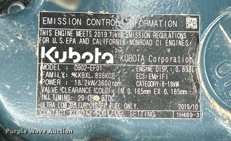 image for item EG1176 2020 Bobcat MT85 compact utility loader