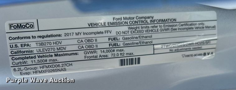 image for item EG1195 2017 Ford F350 Super Duty SuperCab utility bed pickup truck