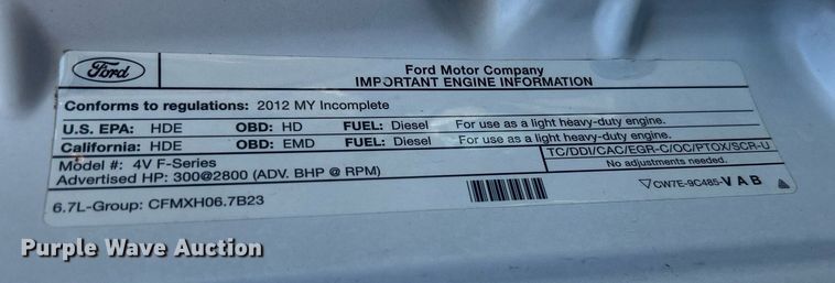 image for item EG1198 2012 Ford F550 Super Duty bucket truck