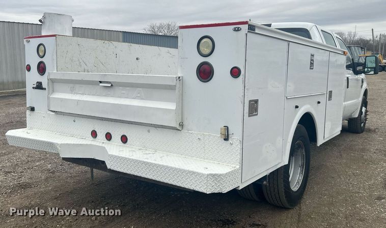 image for item EG1213 2008 Ford F350 Super Duty Crew Cab utility bed pickup truck