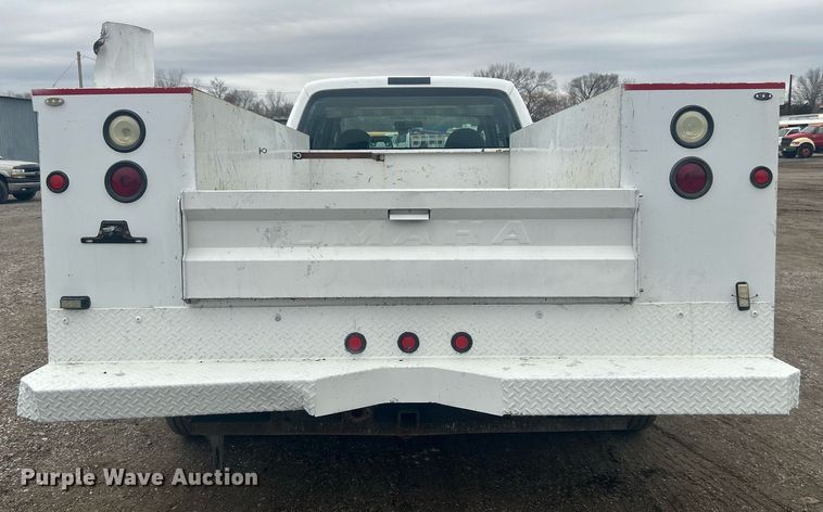 image for item EG1213 2008 Ford F350 Super Duty Crew Cab utility bed pickup truck