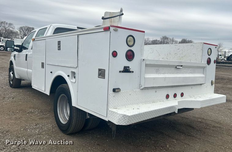 image for item EG1213 2008 Ford F350 Super Duty Crew Cab utility bed pickup truck