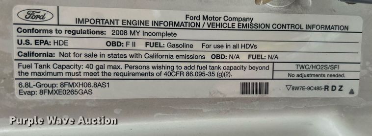 image for item EG1213 2008 Ford F350 Super Duty Crew Cab utility bed pickup truck