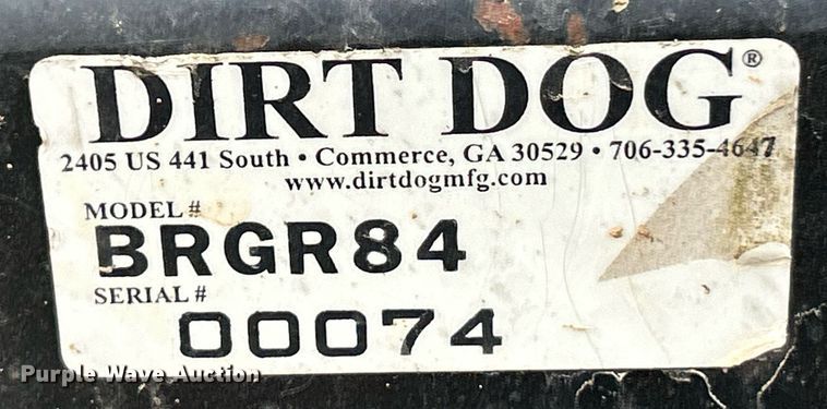 image for item EK4041 Dirt Dog BRGR84 skid steer rock grapple bucket