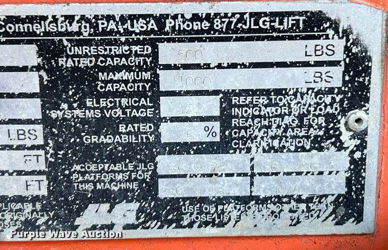 image for item EK4094 2008 JLG 600S boom lift