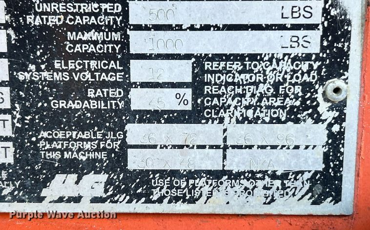 image for item EK4094 2008 JLG 600S boom lift