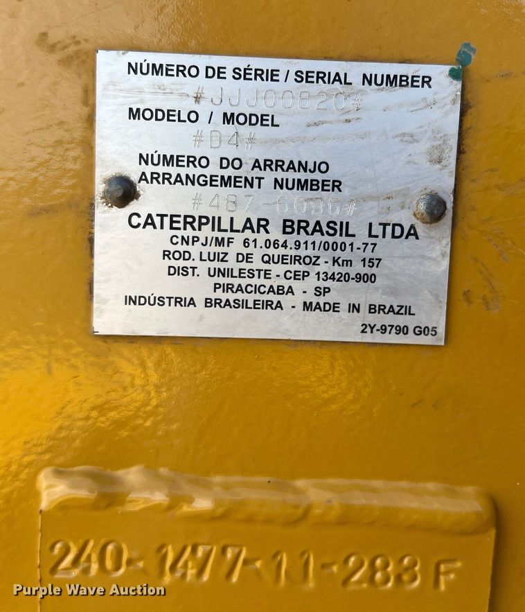 image for item JT9016 2020 Caterpillar  D4 dozer