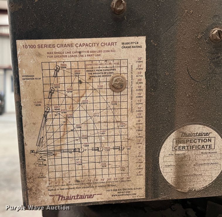 image for item JT9017 Maintainer 10000 series  crane