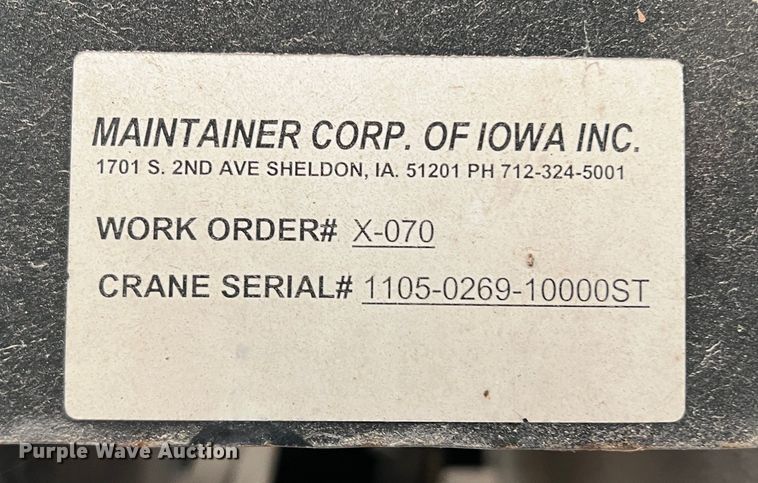 image for item JT9017 Maintainer 10000 series  crane