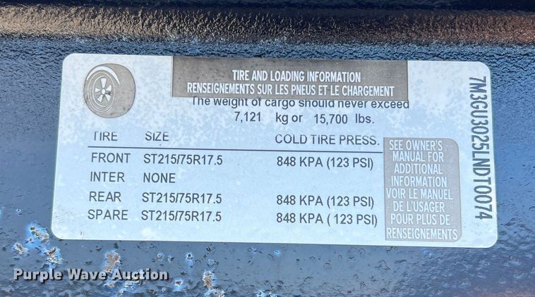 image for item JT9020 2020 Davidson  equipment trailer