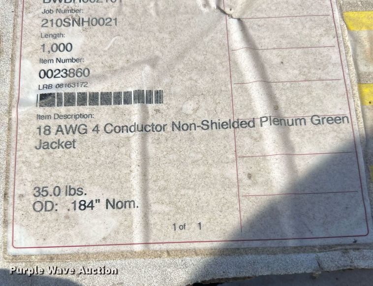 image for item KV9830 (4) pallets of wire