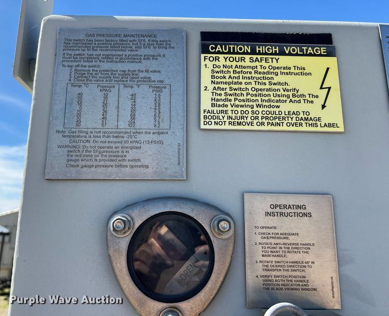 image for item KV9859 (2) 2008 Powell Loadbreak SF6 gas switches