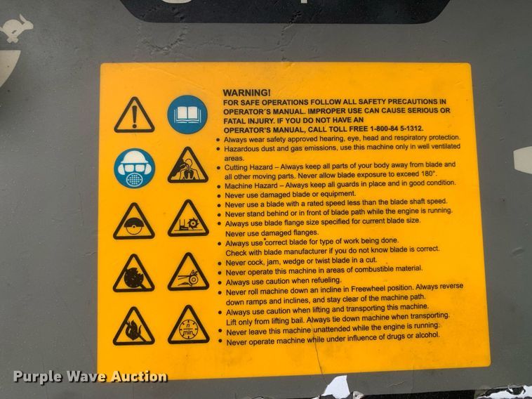 image for item KX9792 2019 Husqvarna  FS 5000D Concrete saw